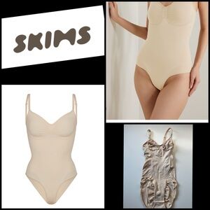 Skims Everyday Sculpt Bodysuit brief in Sand